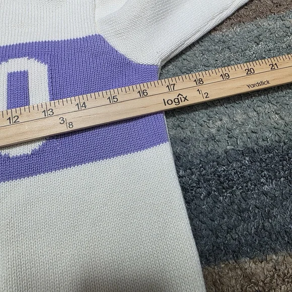 Polo Ralph Lauren Girls Knit Sweater Purple Logo Stripe Size L (12–14) - Picture 6 of 7
